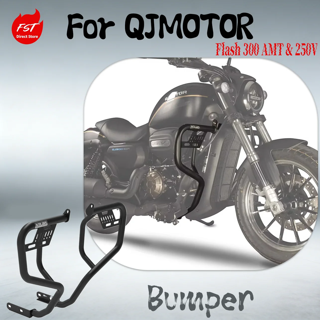 

Anti-Crash Sliders for QJMOTOR Flash 300 AMT & 250V (V-Twin Cruiser), Motorcycle Bumper Protector Modified Parts