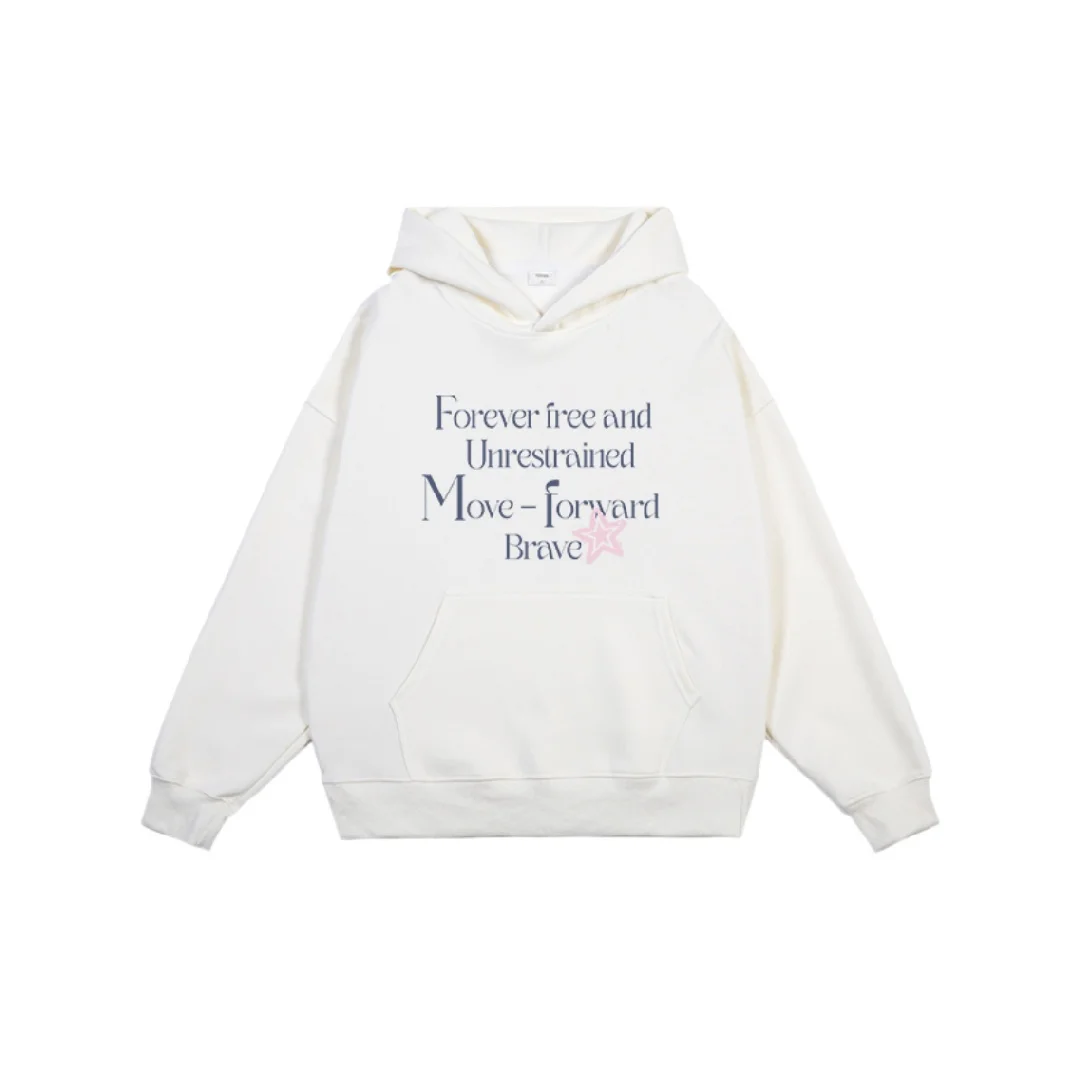 Hip-hop carta impressa gráfico hoodie puro algodão primavera e outono luxo nicho marca moda masculina e feminina y2k hoodie
