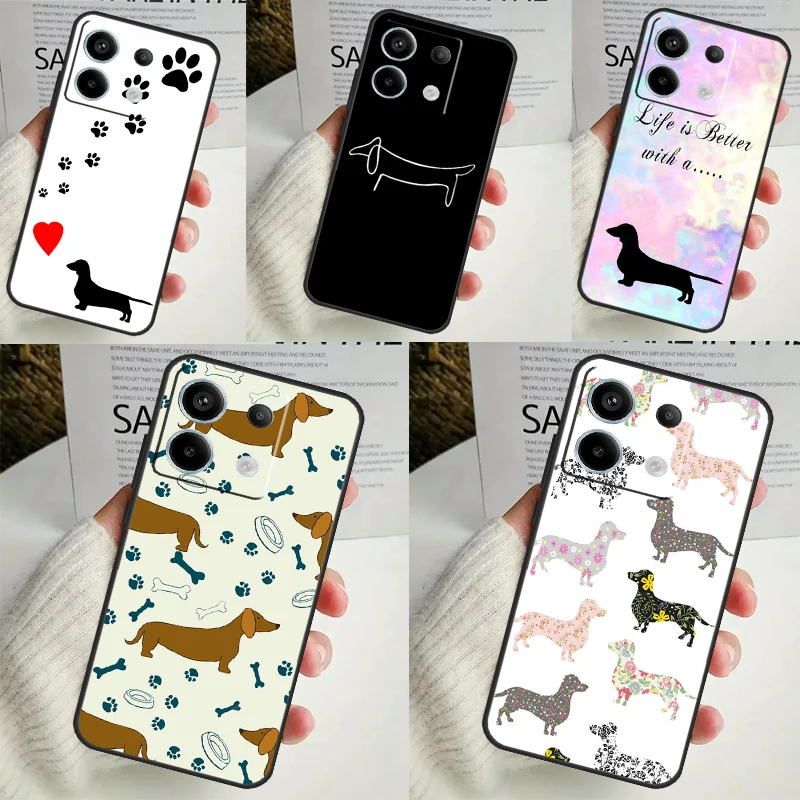 Sausage Dog Dachshund Quotes Case For Xiaomi Redmi 12 13C 12C 10C 9C Redmi Note 13 9 10 11 12 Pro 9S 10S 11S 12S Cover