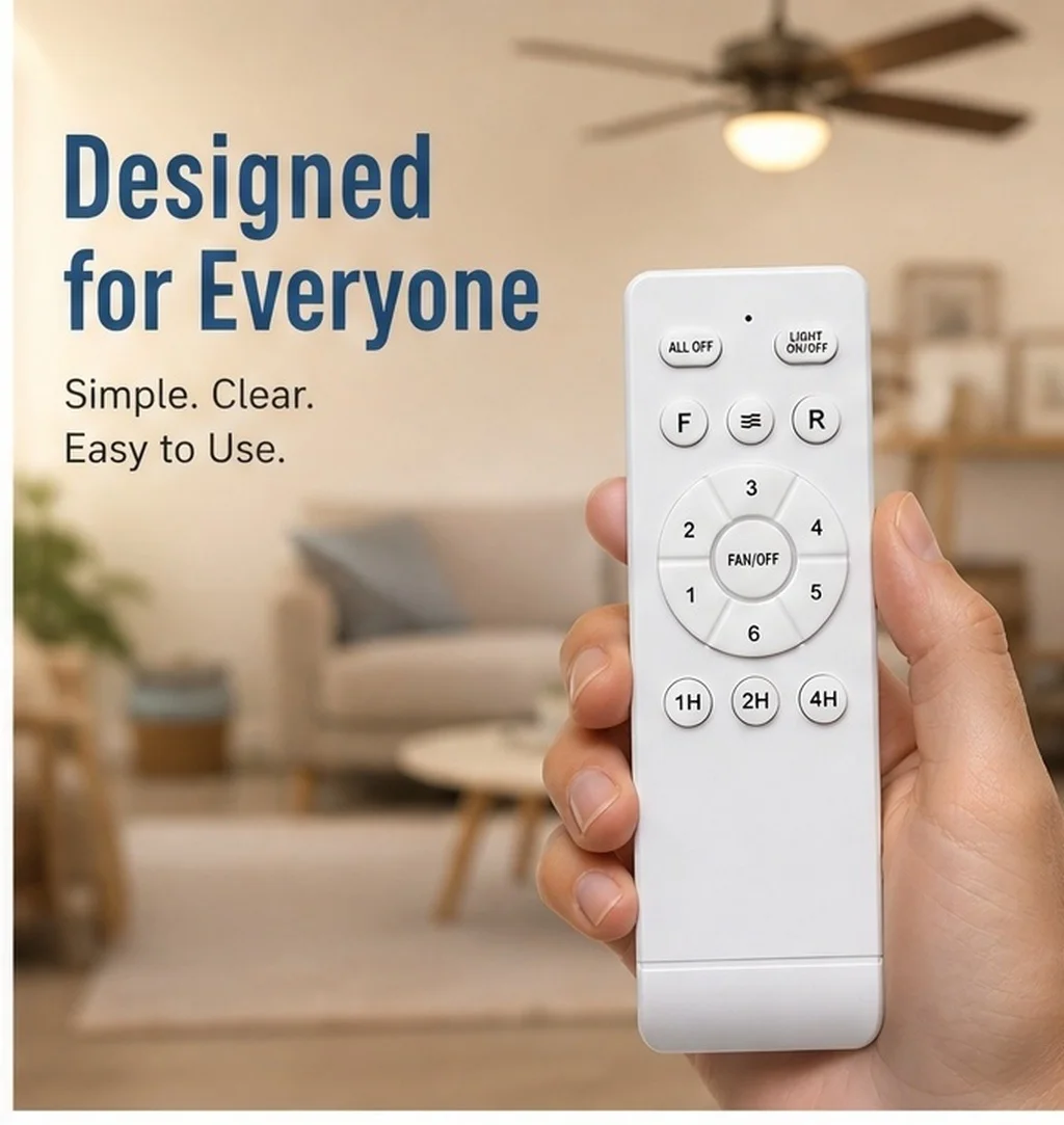 Ceiling Fan Lighting Remote Controller Universal Controller Replacement Kit 1/2/4 H Timing & Speed Controller, Only For 433 Mhz