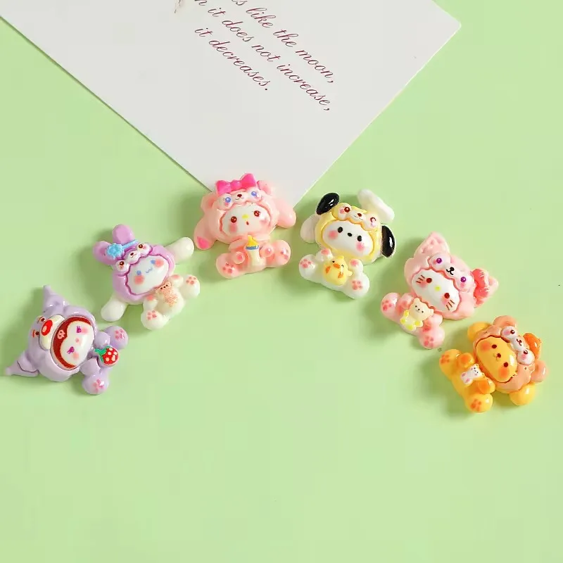 NEW 18/20PCS Cute Cartoon Animals Cream Gel DIY Handmade Phone Case Hair Clip Hole Shoes Key Chain Resin Small Accessories ﻿ view 2