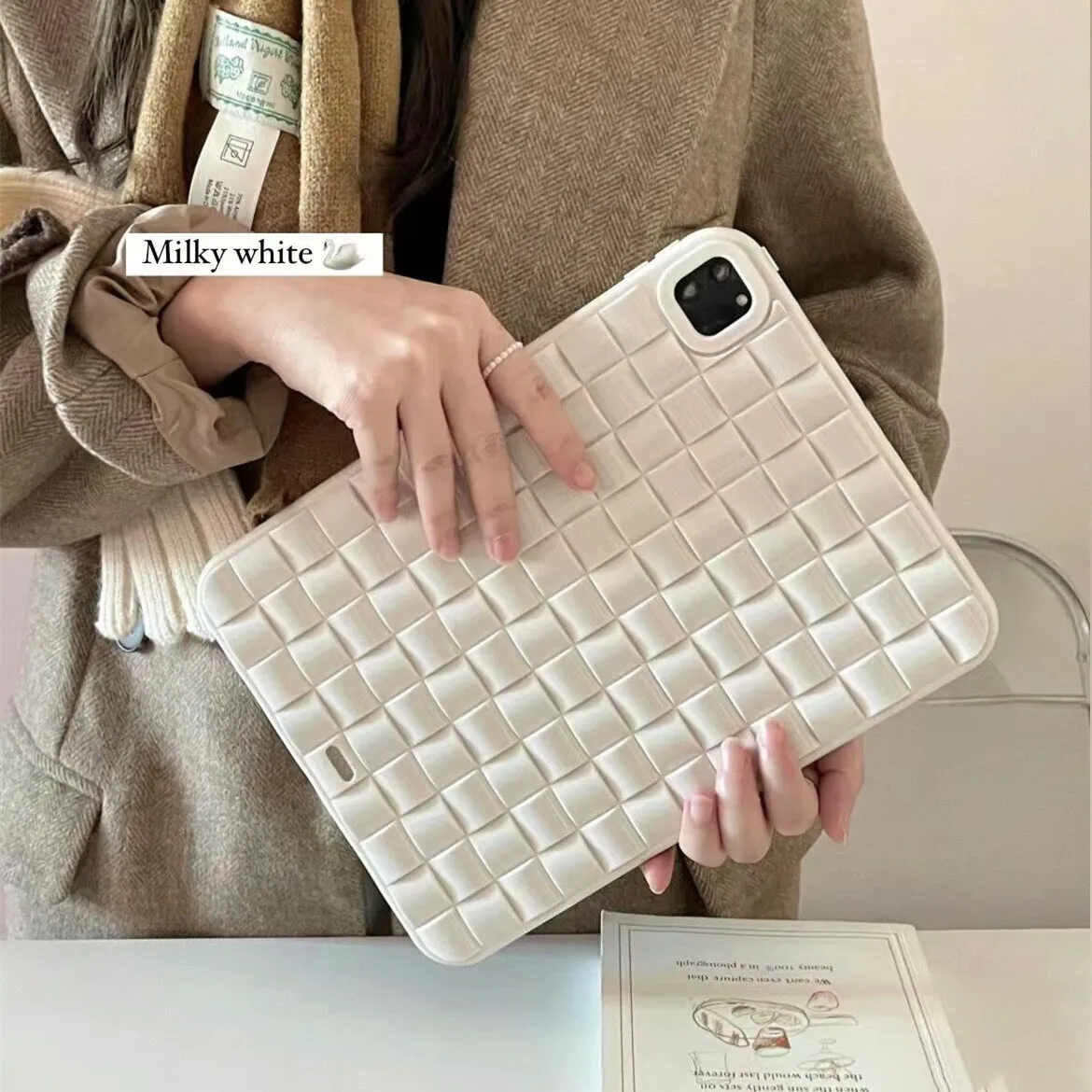 Case for iPad Mini 6 8.3 Square Quilted Block Silicone Cover for iPad Pro 11 Mini 4 5 Air 4 5 3 9.7 10.5 10.2 10.9 10 Generation