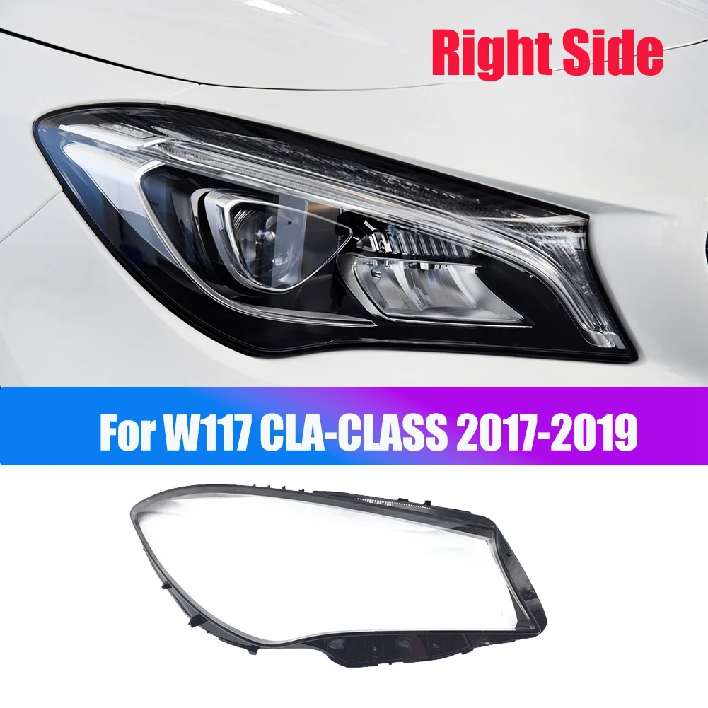 Excellent-1 Pcs Car Headlight Lens Cover Front Headlight Lens Cover Headlight Shell Lamp Cover For W117 CLA 2017-2