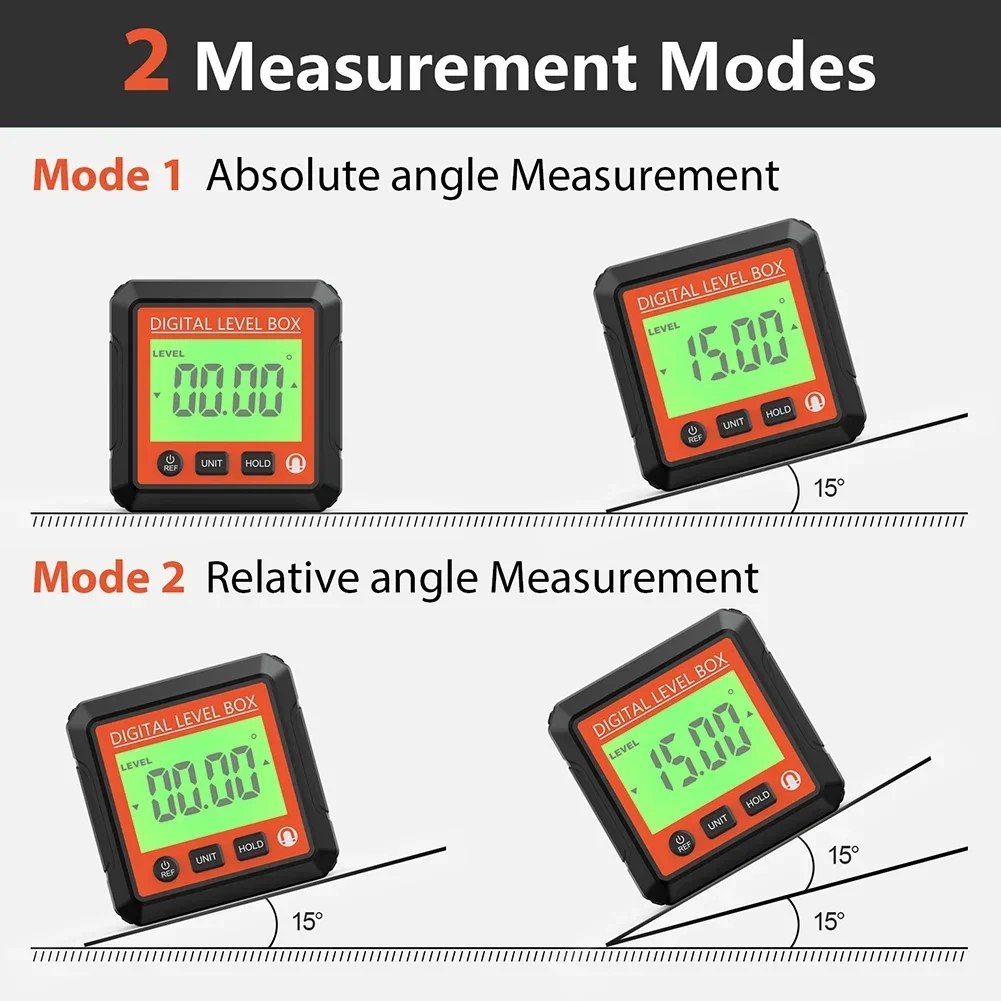 Digital Level Angle Gauge° Precision Digital Inclinometer Mini Magnetic Base Bevel Protractor Tilt Measuring Tools