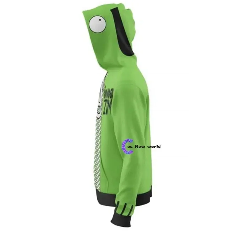 (#^.^#) 2026 New Halloween costume Fashion Anime Invader Alien Zim Cosplay Movie Hoodie Sweatshirts 3D Men →_→LOOK ME view 6