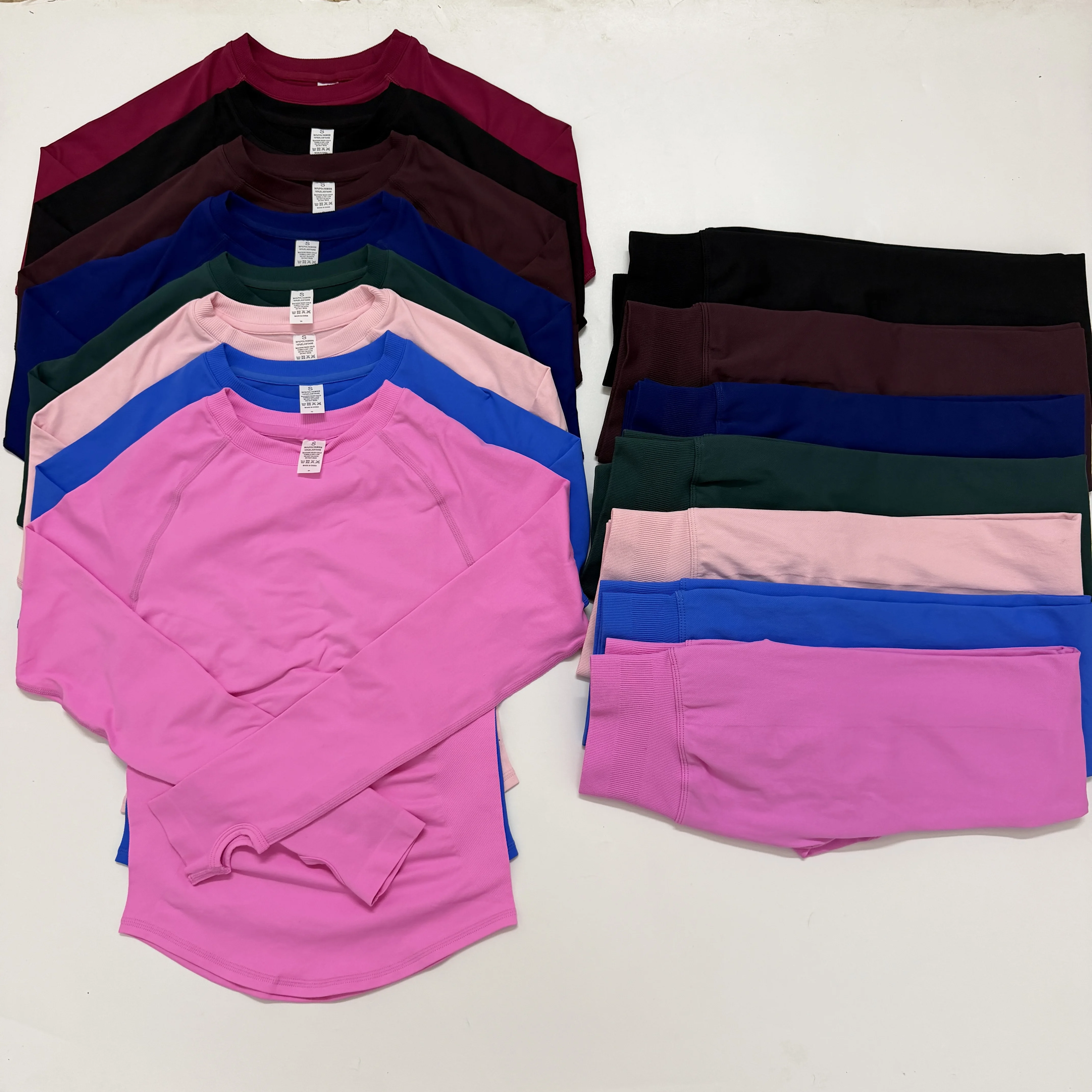 xin-レディース-ヨガセット-ロングライン-ジム-クロップトップ-ハイウエスト-スポーツスーツ-長袖-ワークアウト-フィットネスウェア
