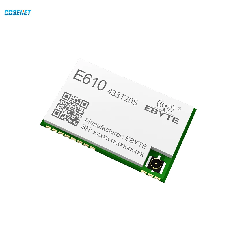 

CDSENT 433MHz Wireless Module E610-433T20S 20dBm High-Speed Continuous Transmission IPEX SMD Module Low Latency High Air Speed