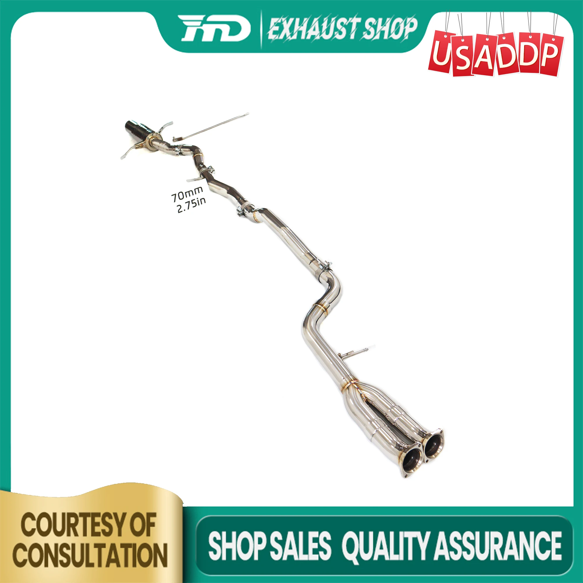 

SS304 Catback for BMW M3 F80 Exhaust system Non-destructive installation Handcrafted High precision Muffler