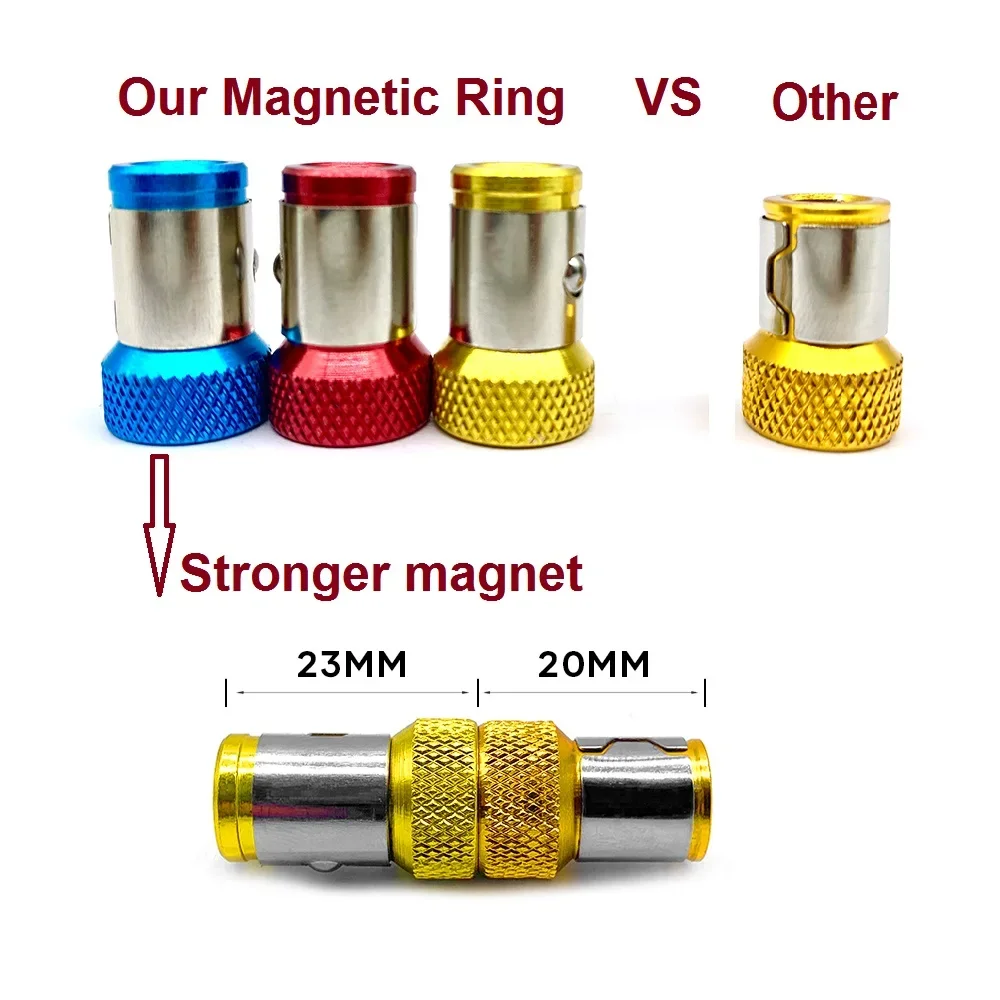 Magnetic Bit Holder Alloy Electric Magnetic Ring Screwdriver Bit Head SGS Non-slip Strong Magnet Ring for Phillip Bit Magnetizer