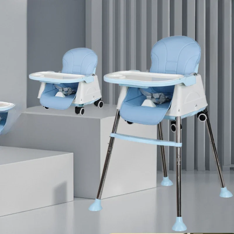 Dual Food Tray Booster Seat for 3-6 Years Old, Adjustable Height and Easy To Clean and Carry Adjustable Booster Seat