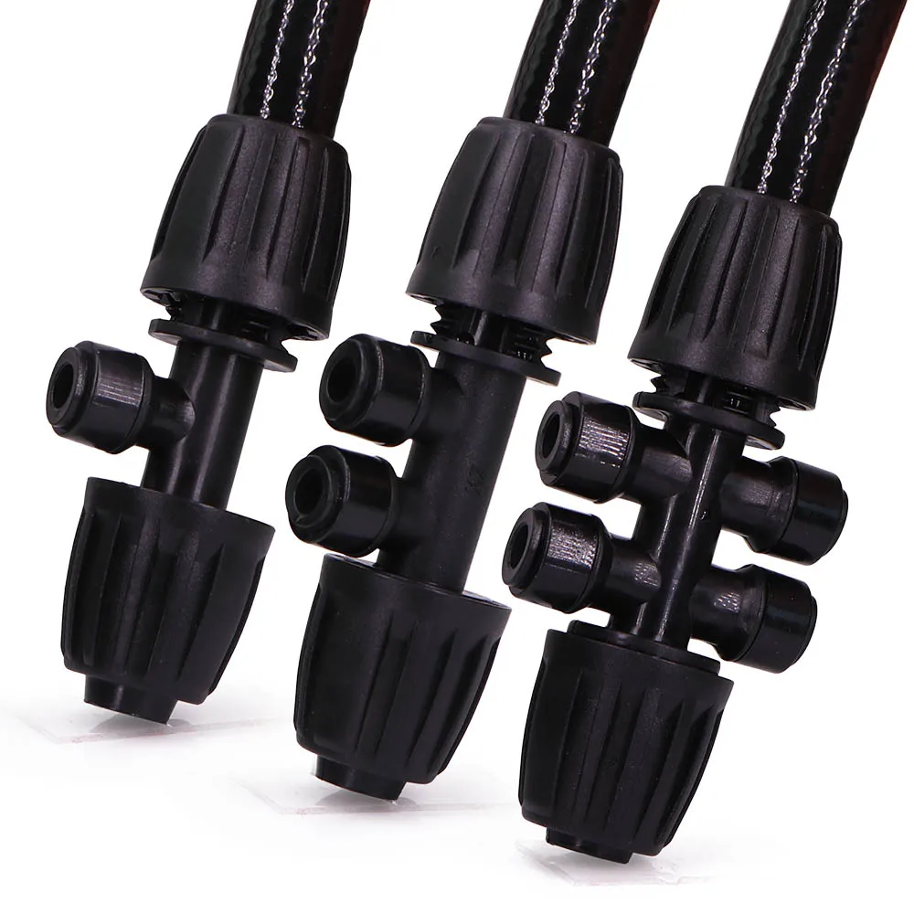 Adaptador de juntas de conector rápido de 1/4 "a 1/2" 3/4/6 vías, manguera principal de PVC, accesorio de tubería de riego, sistema de riego por goteo automático para jardín