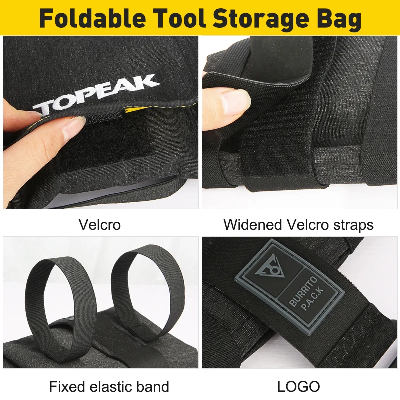 TOPEAK Portable Bicycle Saddle Bag 0.5L Foldable Tool Bag Top Tube Bag Seat Tail Pouch Tools Storage Pack Cycling Accessories