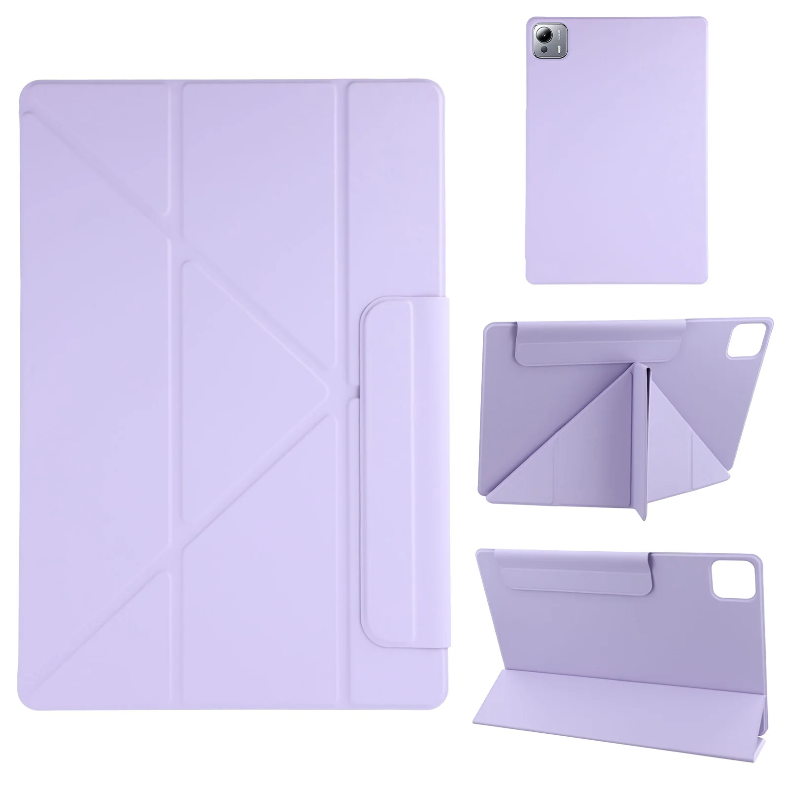 

Чехол для ПК Xiaomi Pad 7 Ultra + подставка для оригами из искусственной кожи, магнитный чехол для планшета - фиолетовый