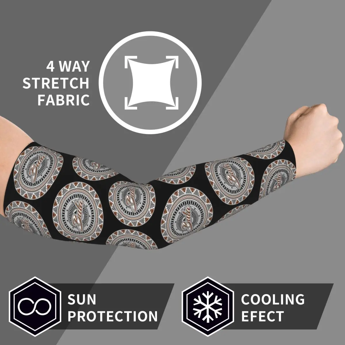 تصميم Fiji Bula Kesakesa بأكمام أذرع تبريد للرجال والنساء للحماية من أشعة الشمس فوق البنفسجية وتغطية الوشم الرياضية والتبريد وركوب الدراجات