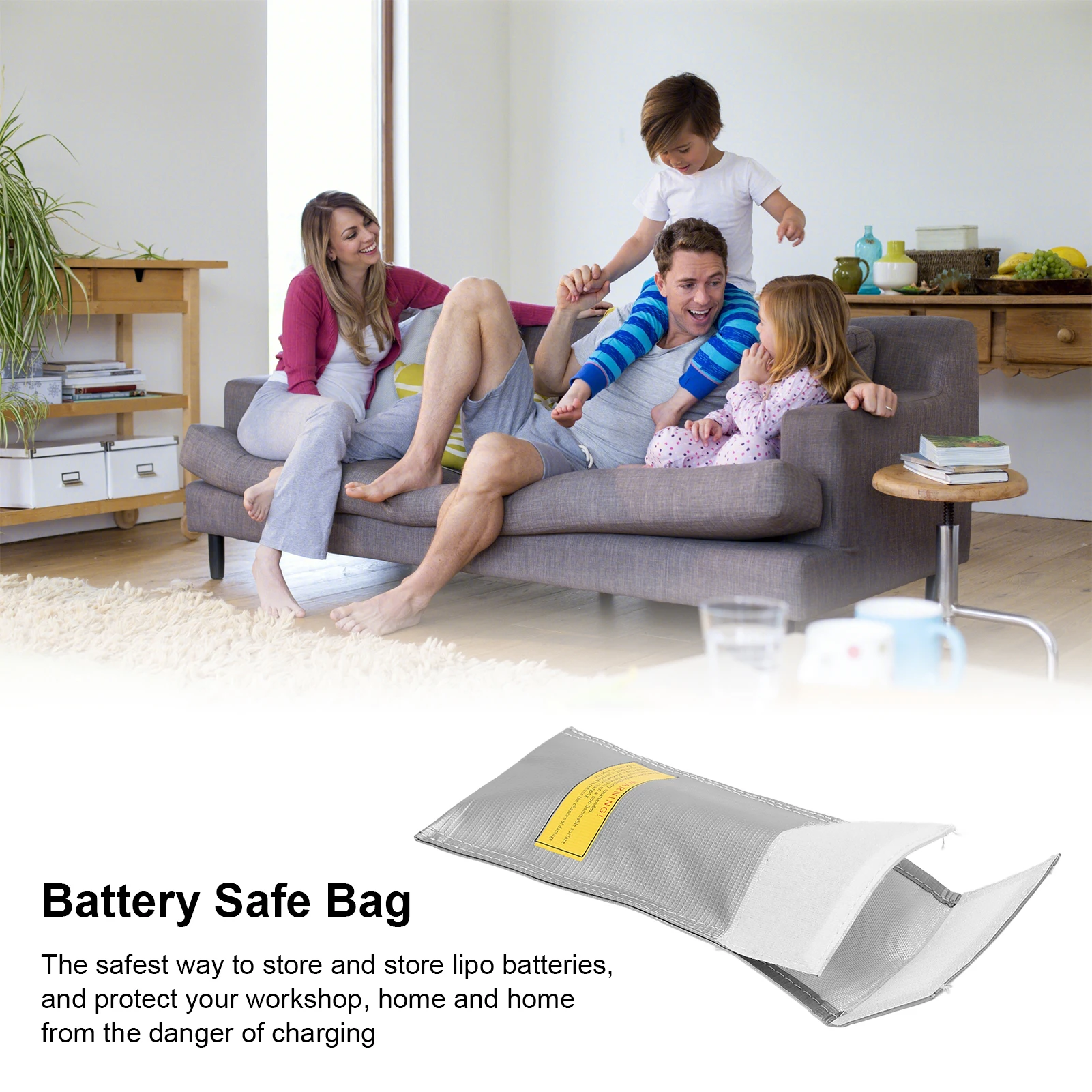 Battery Safe Bag Fireproof Battery Pack Lithium Battery Safety Bag Fireproof and Explosion Proof Bag for Airplane Model Battery