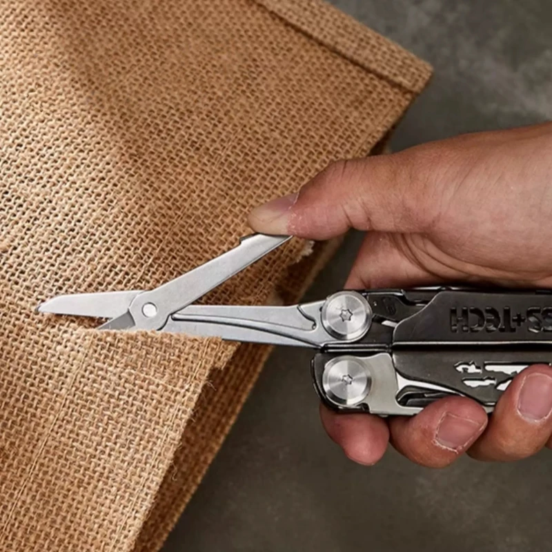

Newest SWISS TECH 37 In 1 Folding Multitool Pliers Multi Tool Scissors Replaceable Saw Blade EDC Outdoor Equipment