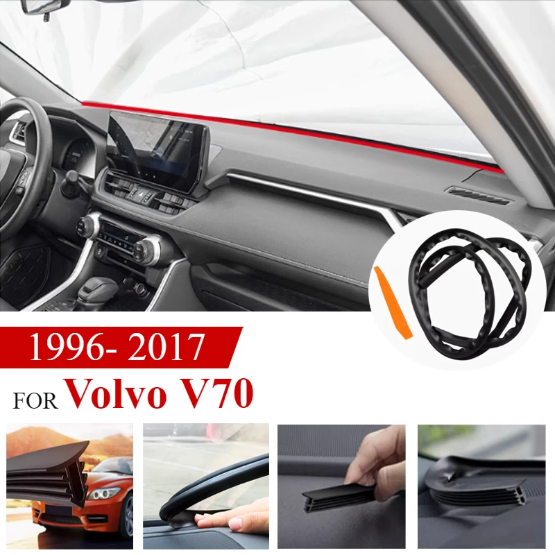 For Volvo V70 1996-2013 2014 2015 2016 2017 Car Central Control Dashboard Sealing Strips Soundproof Tape Refit Car Accessories