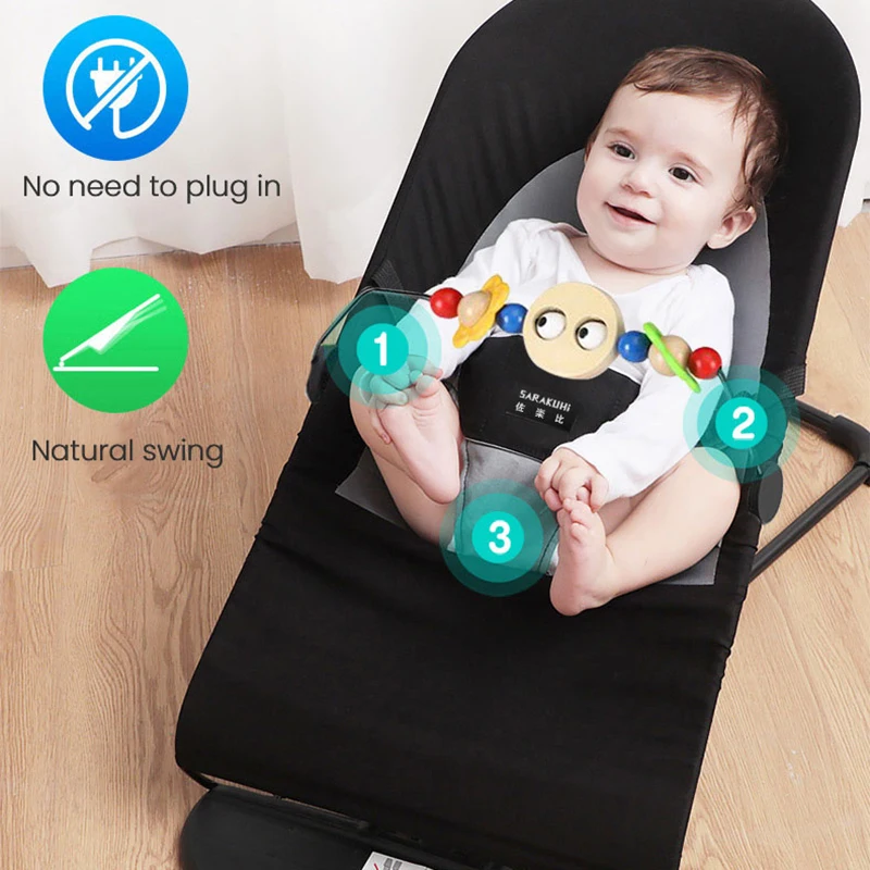 Baby bouncer Baby Rocking chair Portable Multifunction Swing Chair for Toddler Adjustable Baby Bouncer Seat with Toys