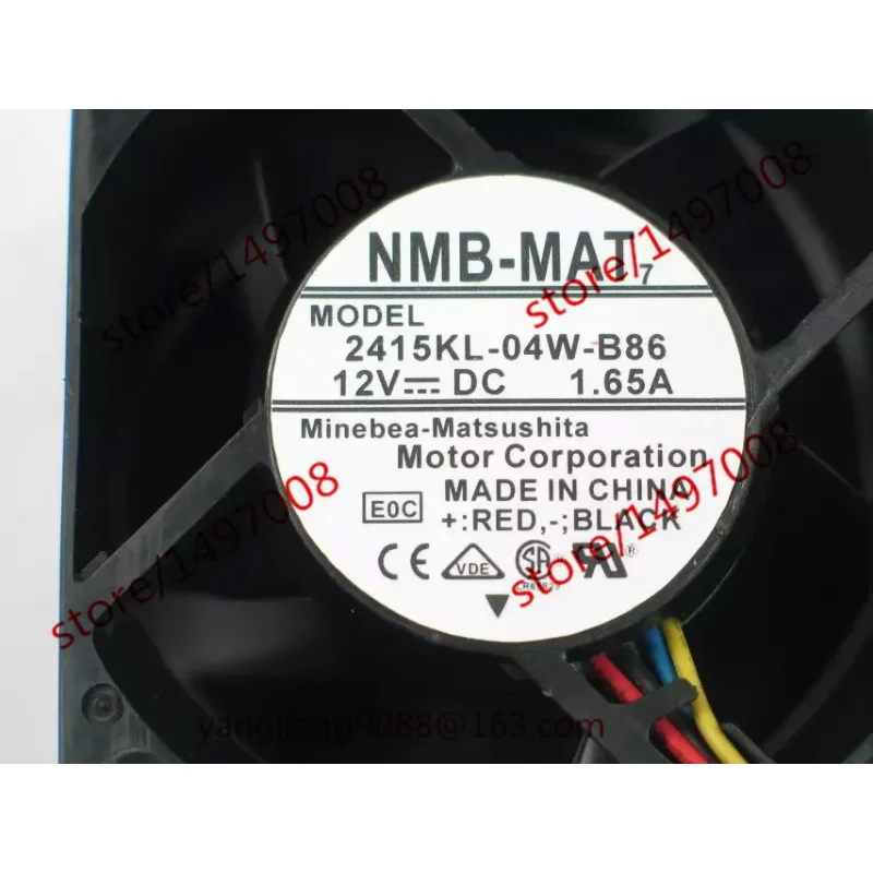 

NMB-MAT 2415KL-04W-B86 E0C DC 12V 1.65A 60X60X38mm Server Cooling Fan