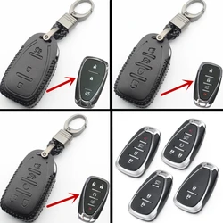 Genuine Leather Car Key Case Cover For Chevrolet Chevy Camaro Equinox Cruze Malibu Spark