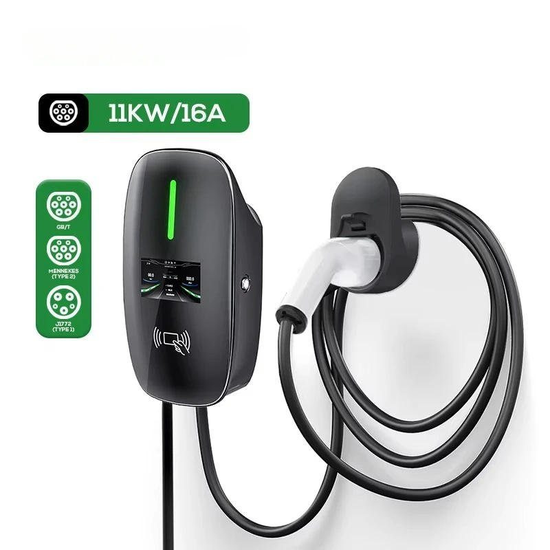 

Зарядное устройство для электромобилей 16А, новая настенная зарядная станция типа 11 кВт для электромобилейного переменного тока