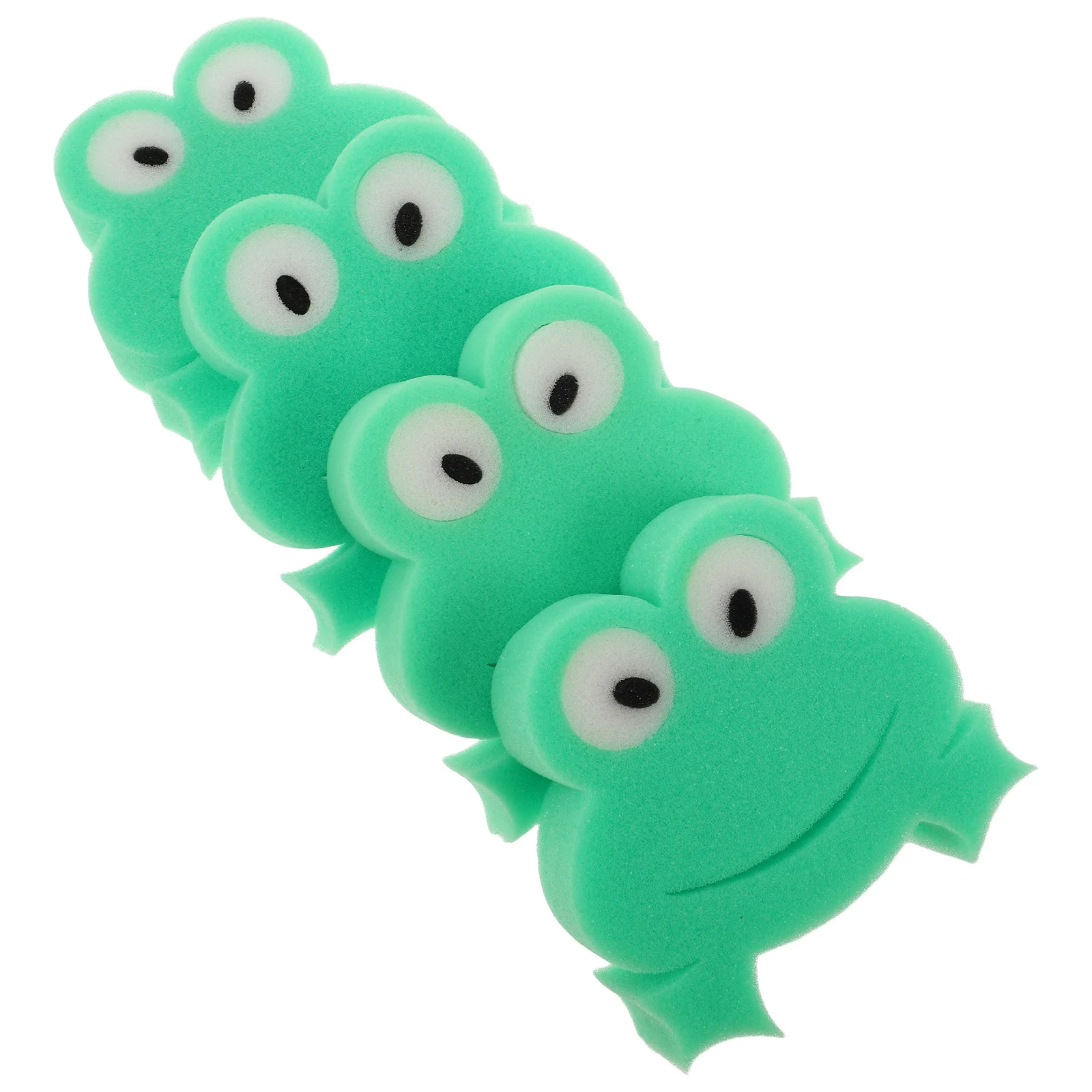 4Pcs Toddler Bath Sponge Baby Soft Gentle Exfoliating Shower Scrubber Creative Frog Shape Animal Bath Essential
