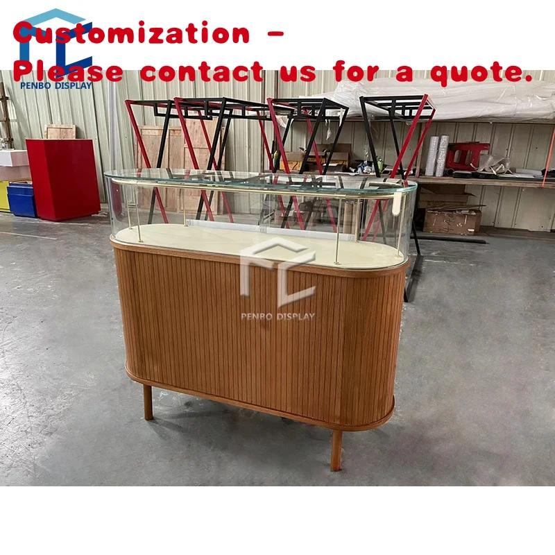 

custom.Jewelry Store Interior Design Round Showcase Glass Jewelry Display Cabinet Jewelry Vitrine Sale