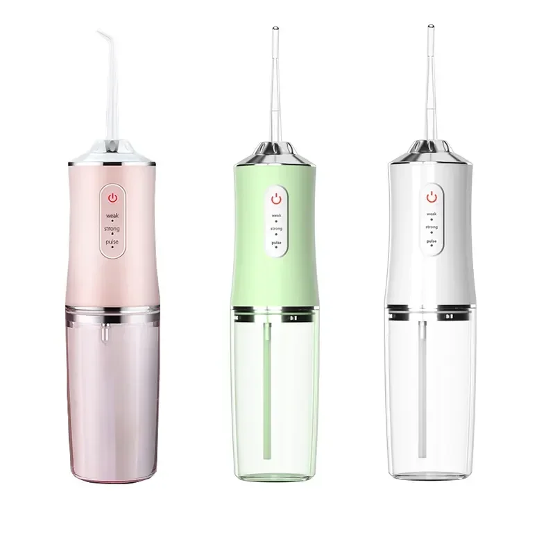 

Portable IPX7 Water Flosser For Teeth Cleaning Cordless Oral Irrigator With 3 Modes 4 Jet Tips Tooth Flossers