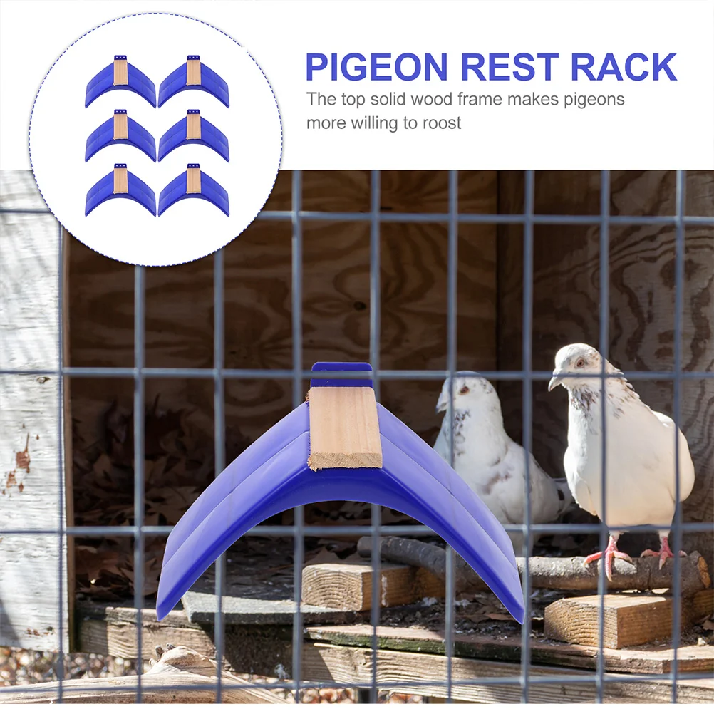 6pcs Durable Pigeon Rest Stand Wooden Perch Frame for Pet Bird Perfect Playground for Your Little Pigeon