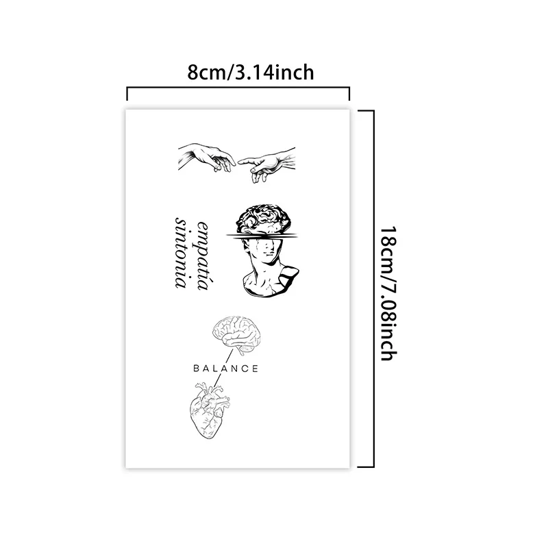 Cogito Et Sentio, 1Pc Waterproof Temporary Tattoo Stickers, Long-lasting Waterproof for One to Two Weeks, For Arm, Leg.