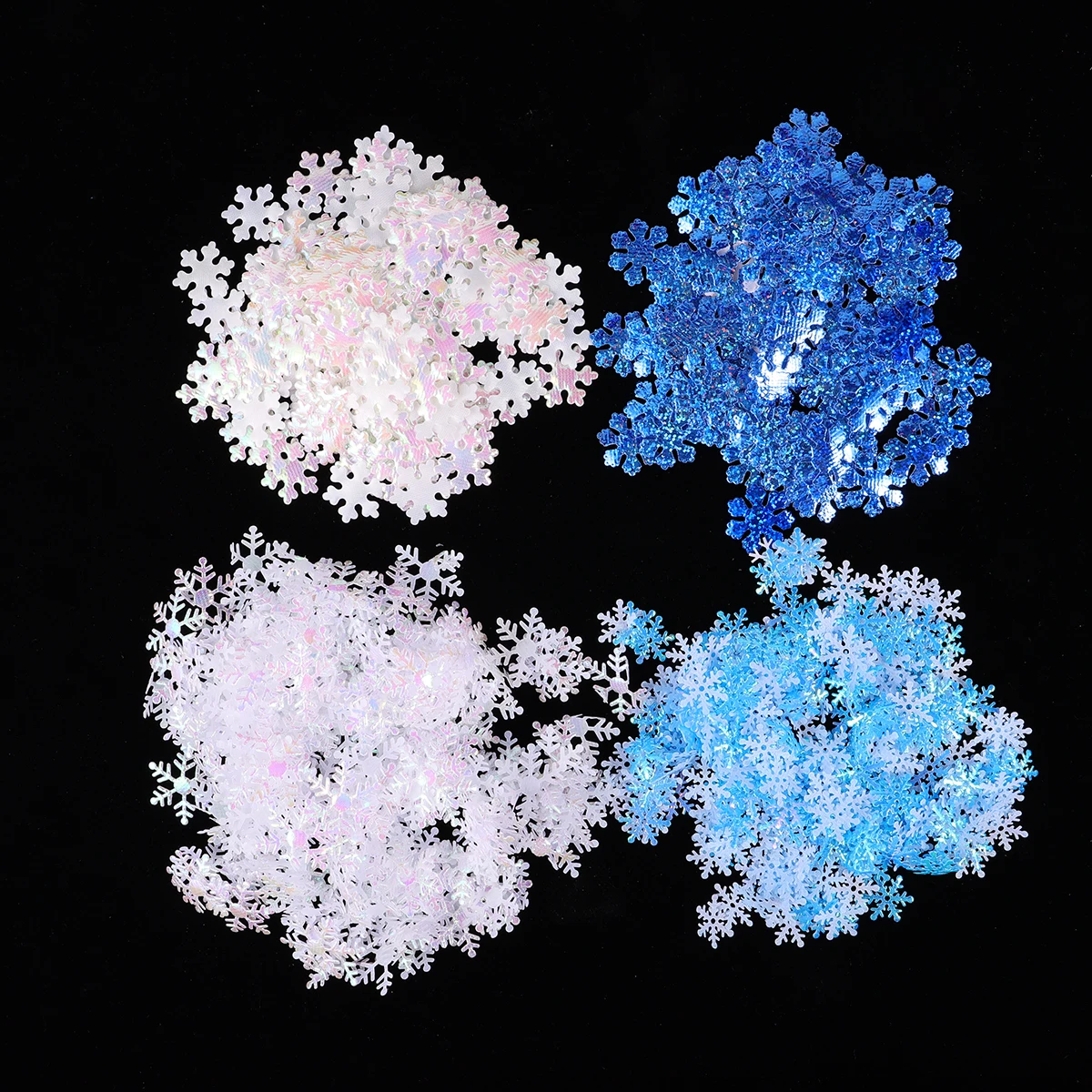 

700pcs Confetti Snowflake Wedding Christmas Creative Funny Snowflakes Fake Mini Holiday Decorations Party Table Crafts Bulk
