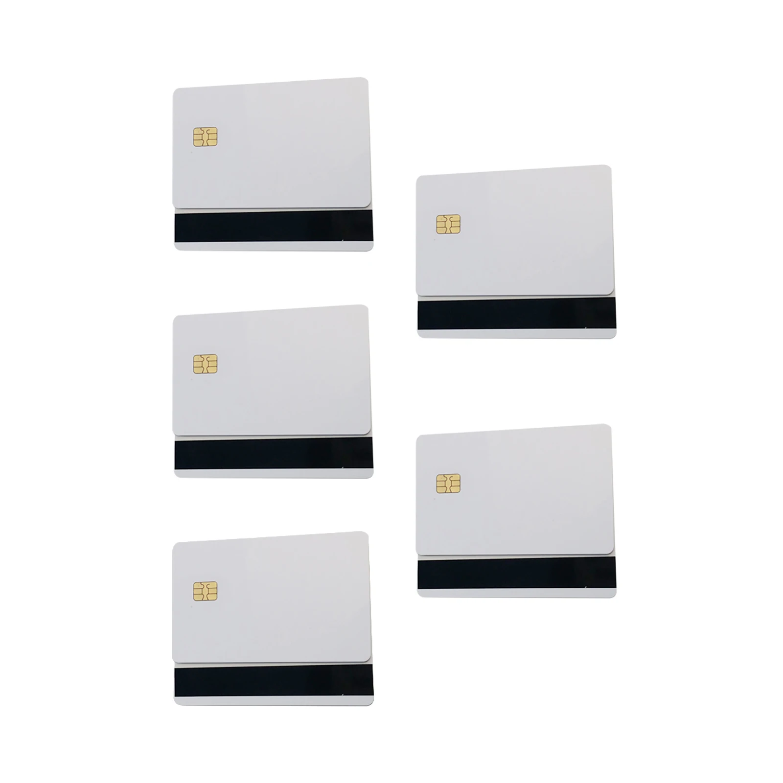 10Pcs White Contact Sle4428 Chip Smart IC PVC Card Blank Smart Card Contact IC Card With Magnetic Strip Hico 3 track