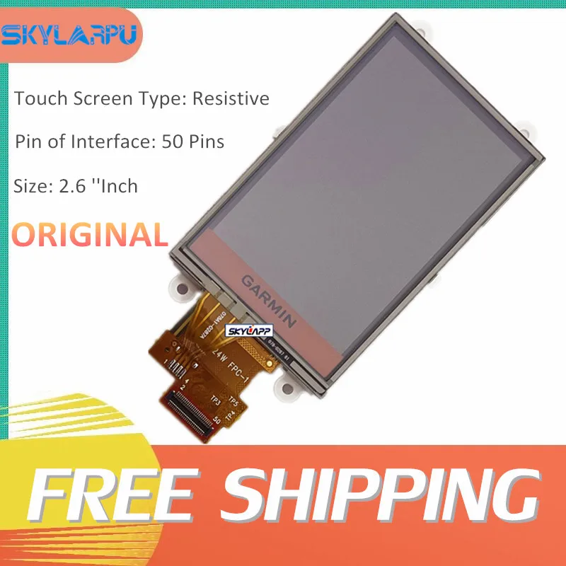 

Original 2.6" Inch TFT LCD Screen For Garmin Rino 655 655t GPS Display Panel TouchScreen Digitizer Repair Replacement Free Ship