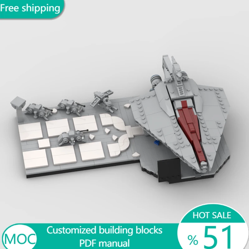 

366 PCS Customize Starfighter support MOC Customize Modular Building Block Creative Design Technology DIY Boys Festival Toy Gift