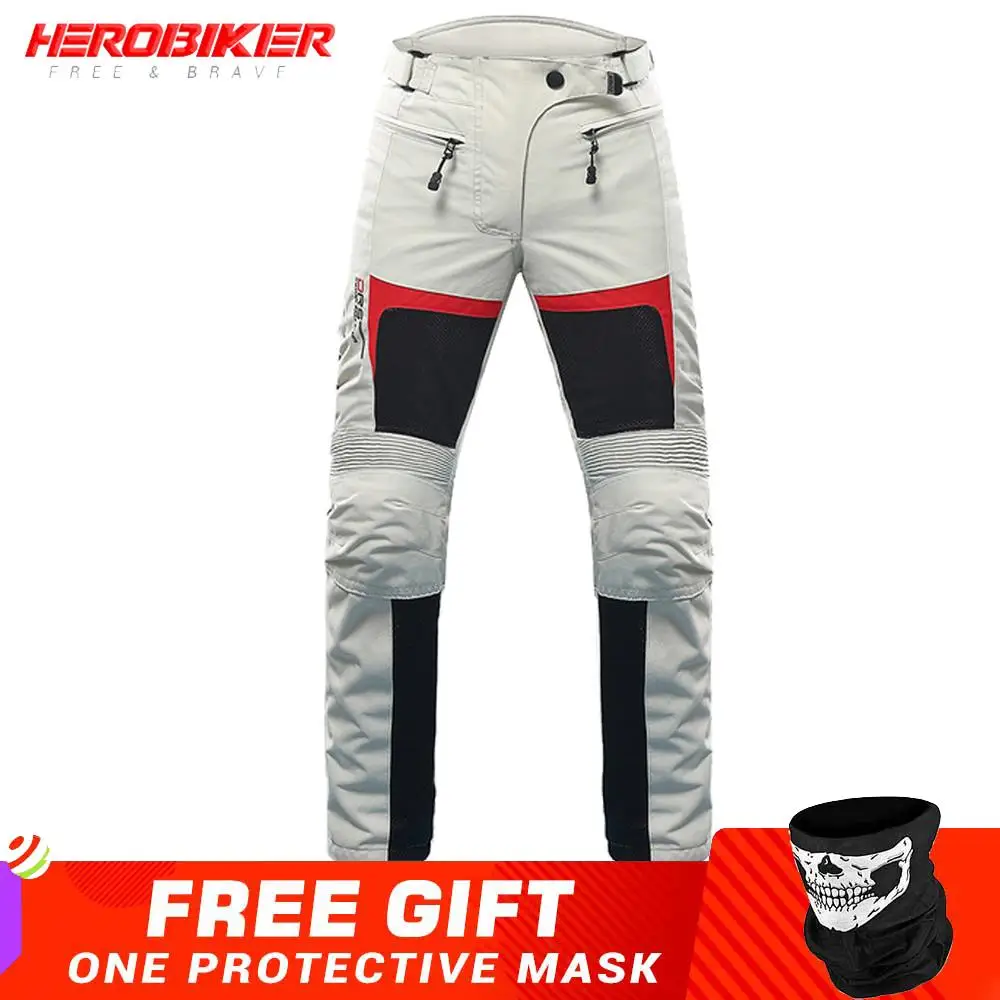 

Men's Motorcycle Pants Motocross Jacket Pants Riding Moto Protective Pants Cycling Chaqueta Summer Racing Motorbike Trousers