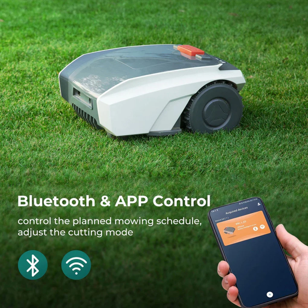 Smart Robotic Lawn Mower Home Garden Lawn Mower App-Controlled Custom Route Mowing Electric Robot for Garden