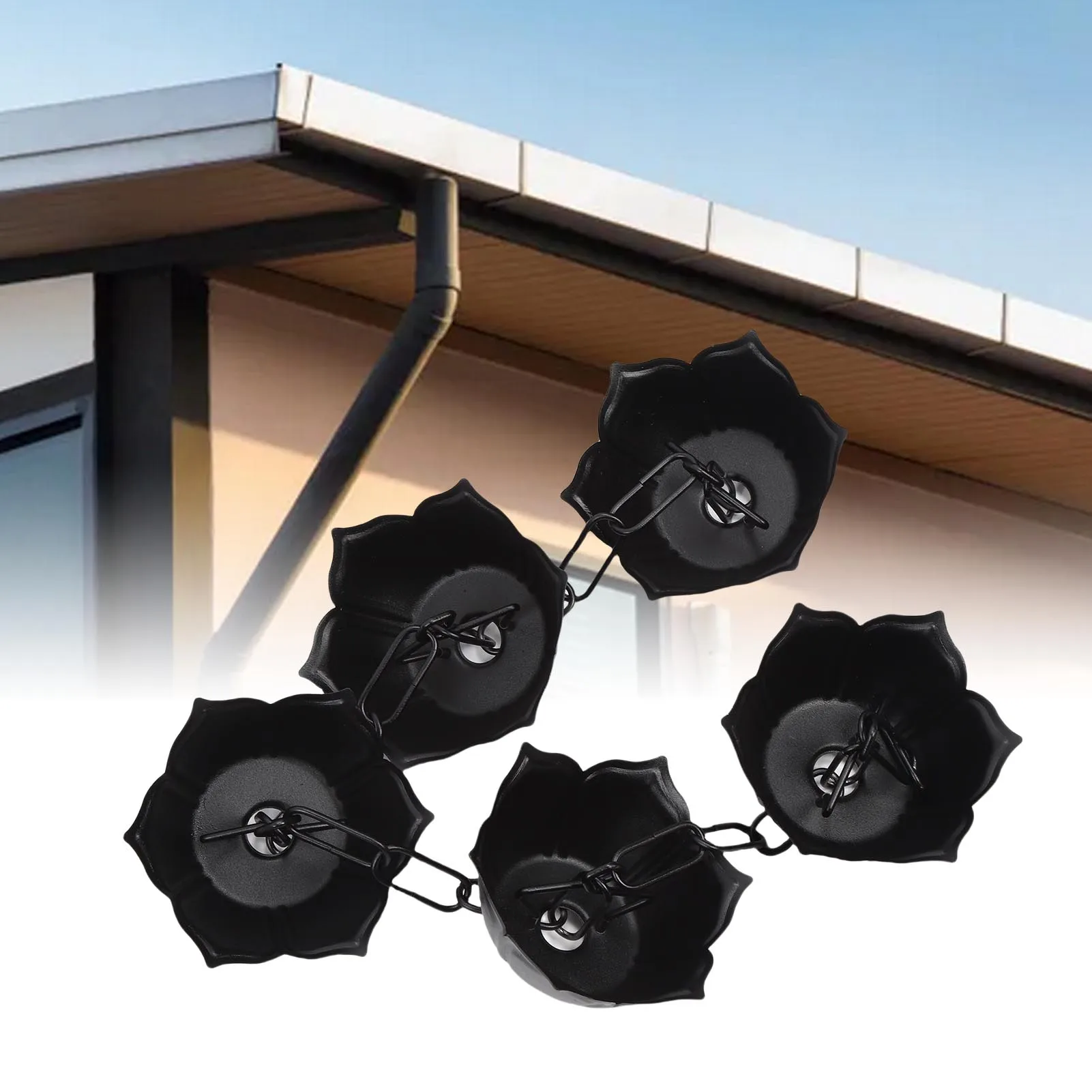 Rain Chain 3.3ft Decorative Rain Catcher Chain For Gutters Outside Rain Gutter Downspout Aluminum Alloy
