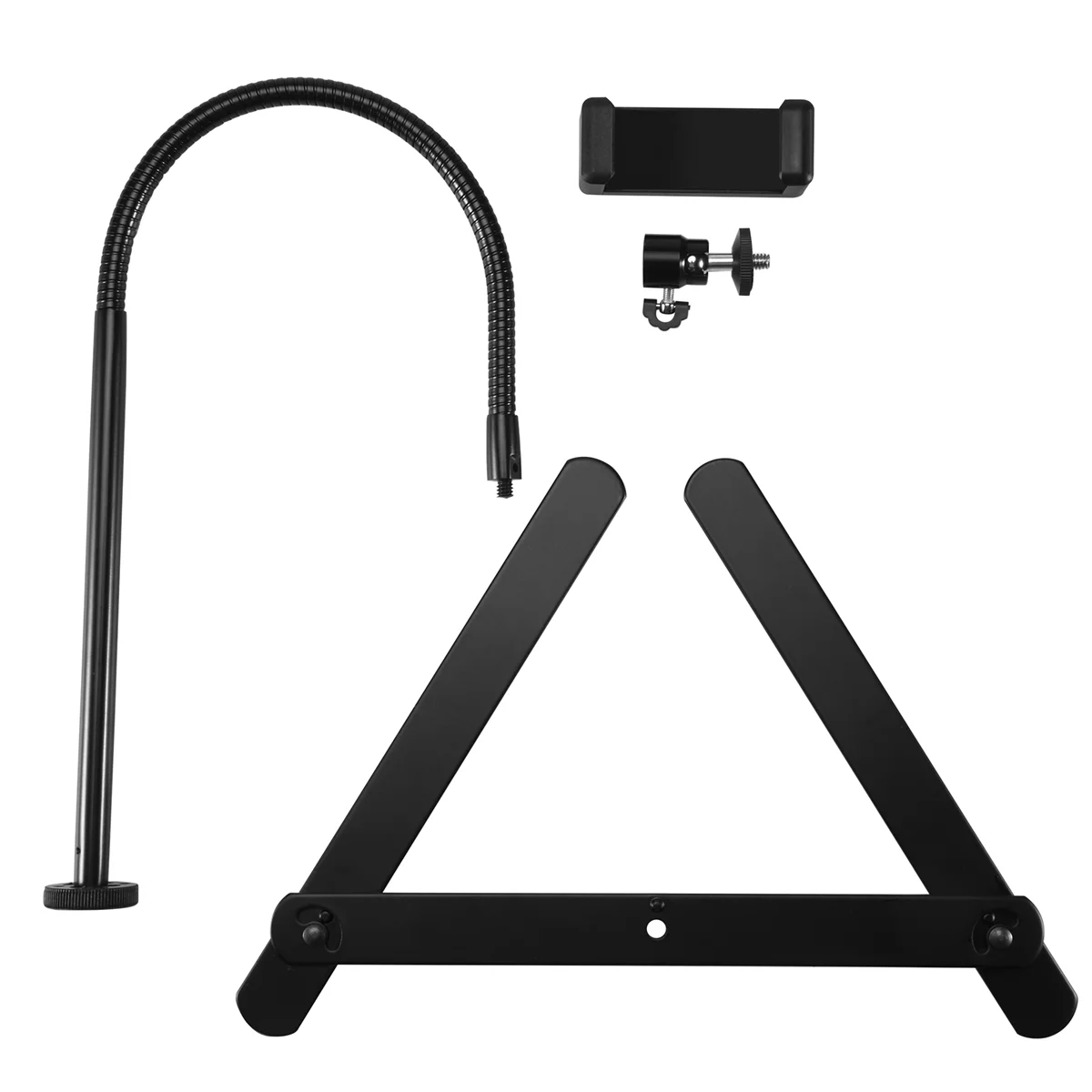 

Adjustable Tripod with Cellphone Holder, Overhead Phone Mount, Table Top Teaching Online Stand for Live Streaming