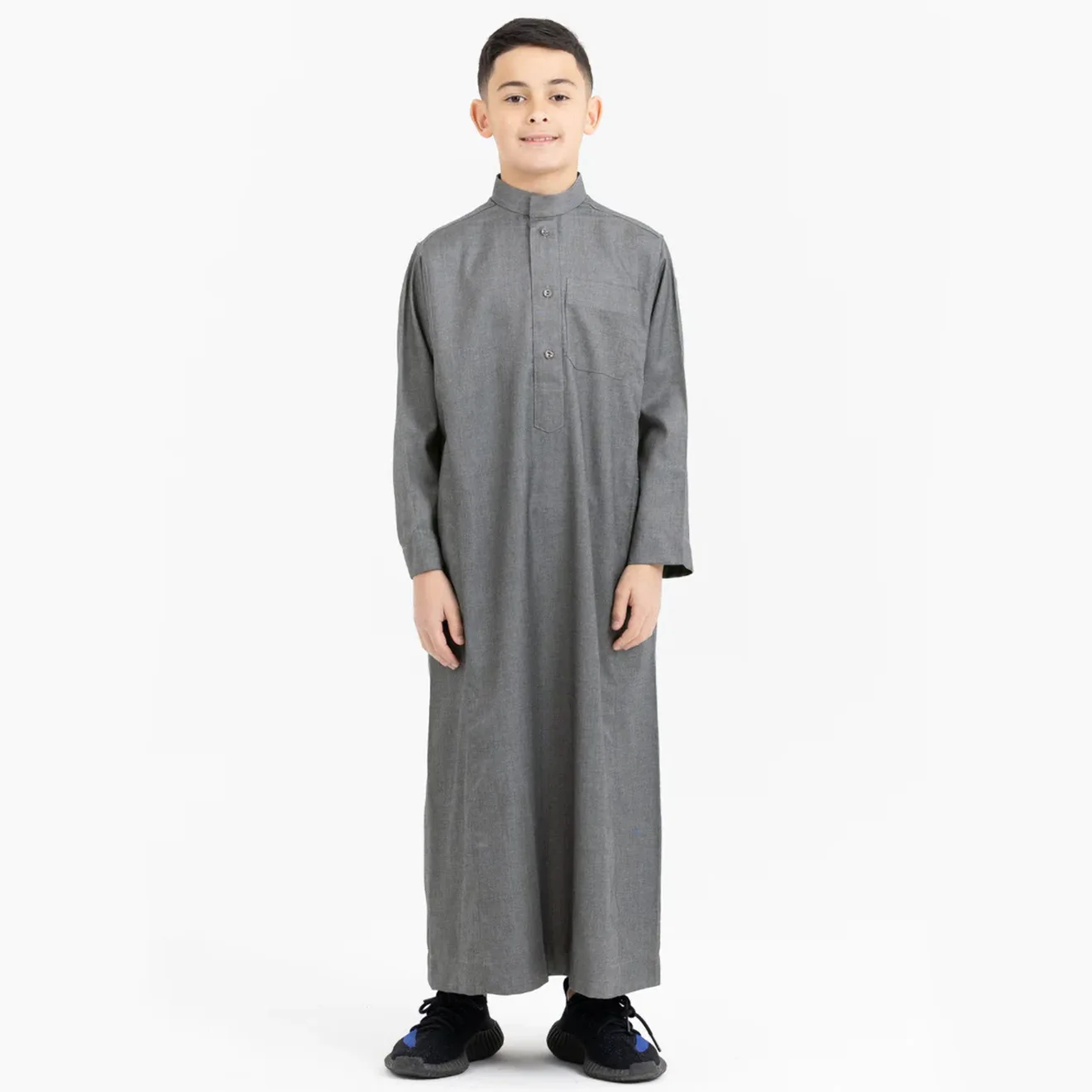

Мусульманский детский халат Jubba Thobe для мальчиков, арабский исламский ближневосточный халат на пуговицах с длинными рукавами, халаты Рамадана Дафха, одежда Dishdasha, платье