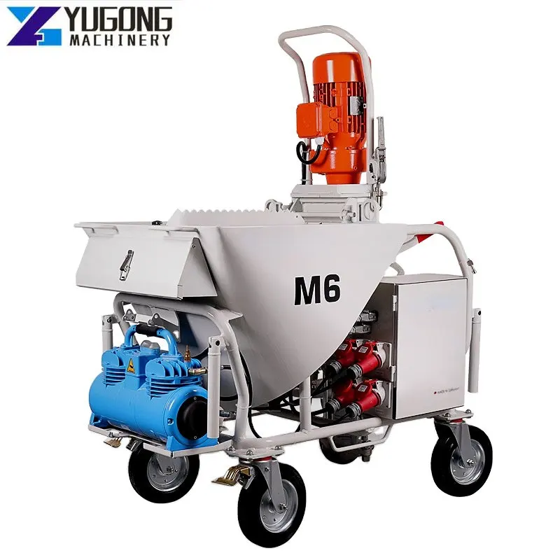 Yugong M6 Automatic Sand and Cement Plaster Spraying Machine Putty Mortar Paint Plaster Sprayer Spraying Machine