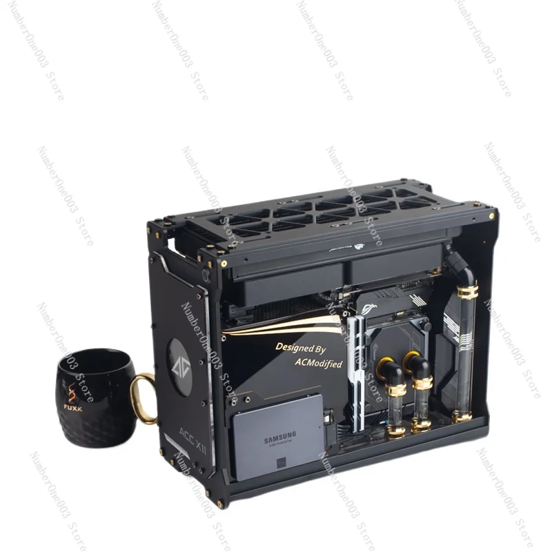 

AEGIR X & AC Original Case ACC X11 ITX A4 Case with Split Water Cooling, Display