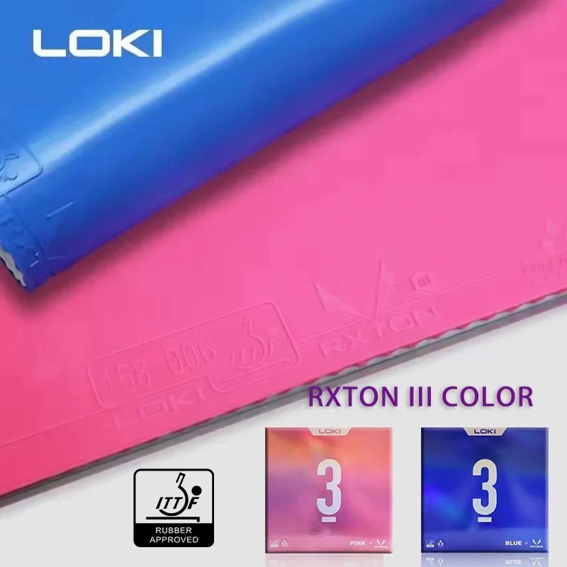 

Original LOKI RXTON 3 MAX BLUE PINK Table Tennis Rubber COLORFUL RXTON-3 Ping Pong Sponge Tacky Ping Pong Rubbers