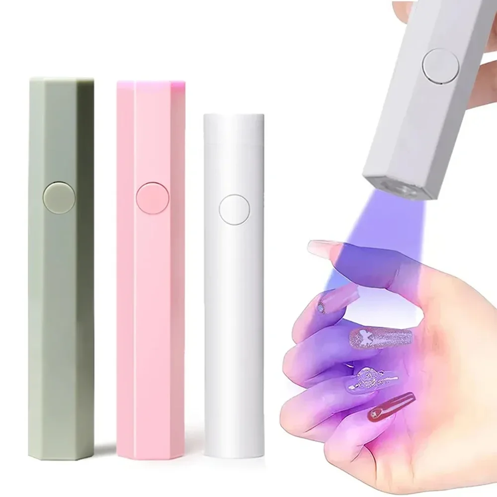 LULAA Portable Mini Nail Dryer Lamp UV LED Nail Light For Curing All Nail Gel USB Rechargeable Nail Art Tool Home Travel Use