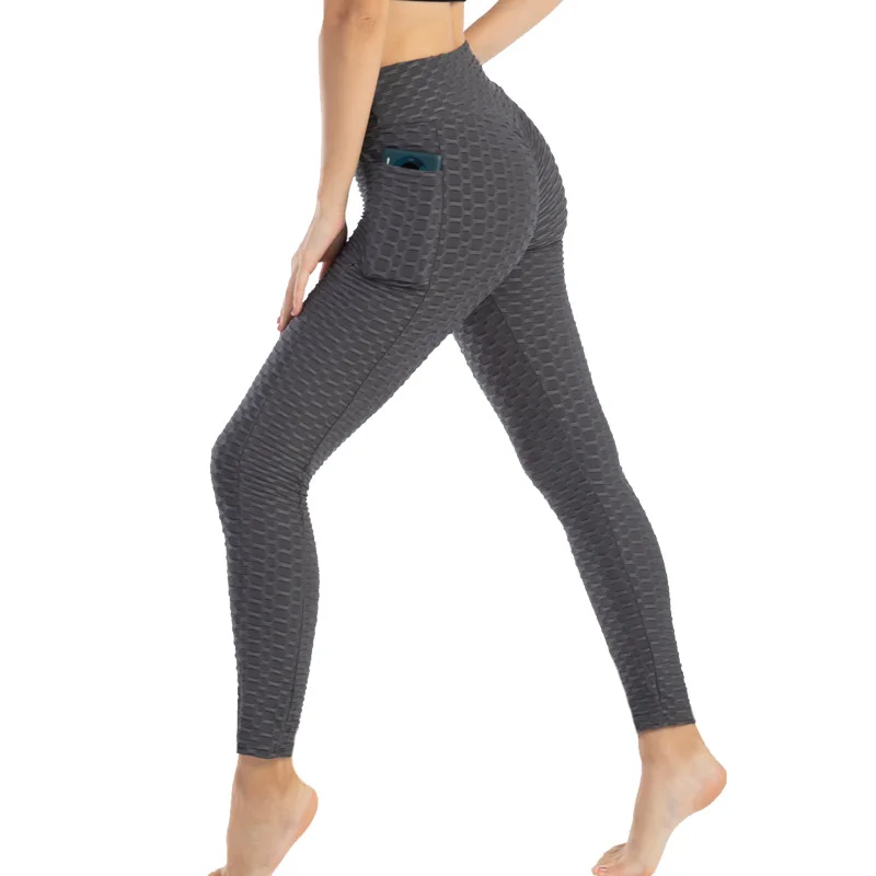 Women Pocket Bubble Fitness Leggings Image 5
