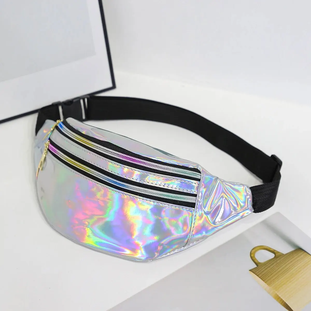 

Waist Bag Laser Belt Bag Holographic Fanny Pack Designer Cute Waist Packs Bum Bag Party Travel Fashion Girls Shoulder Glitter