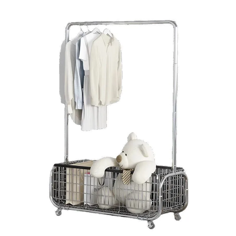 Hanger floor to ceiling bedroom drying hanger mobile light luxury corner coat rack clothes rack