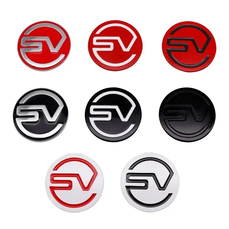 3D Metal SV Logo Car Rear Trunk Emblem Badge SVR Sticker Decals