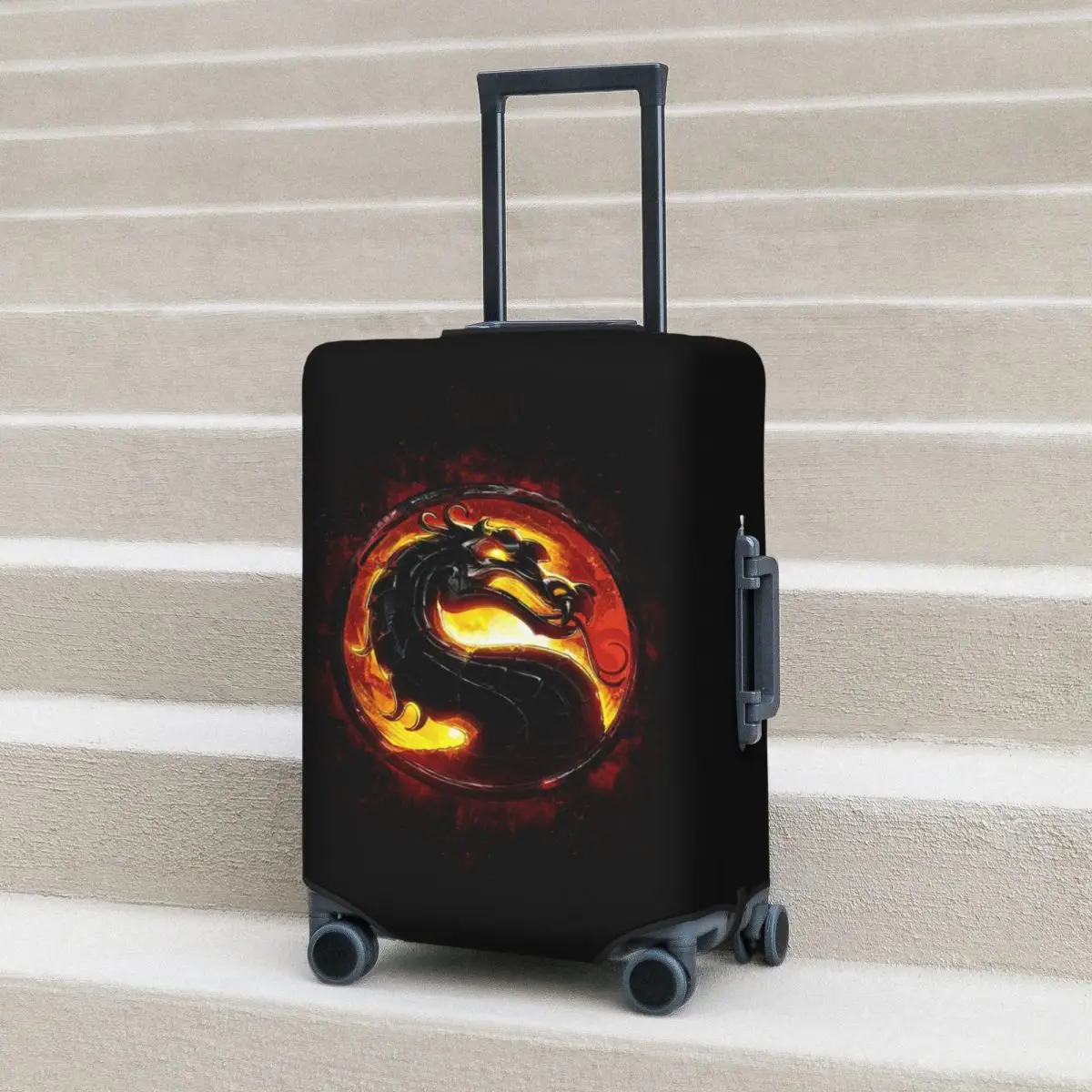 Mortal Kombat Capa de proteção elástica para mala de viagem, capas protetoras para bagagem de 18 a 32 polegadas