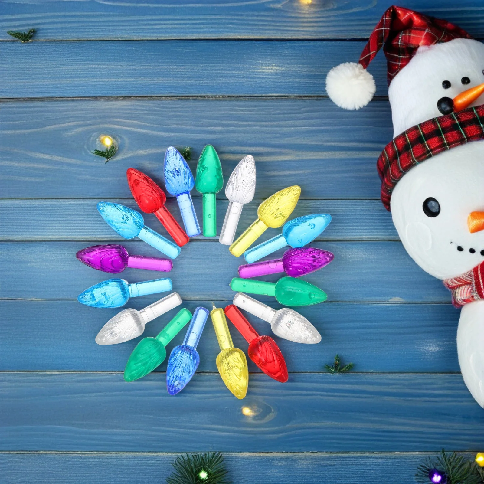 

210Pcs Ceramic Christmas Tree Replacement Bulbs Mini Twist Plastic Lights Multi Color Festive Holiday Decor Christmas Bulbs