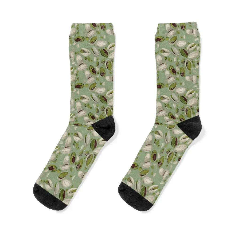 Pistachio pattern Socks hockey sport Mens Socks Women's